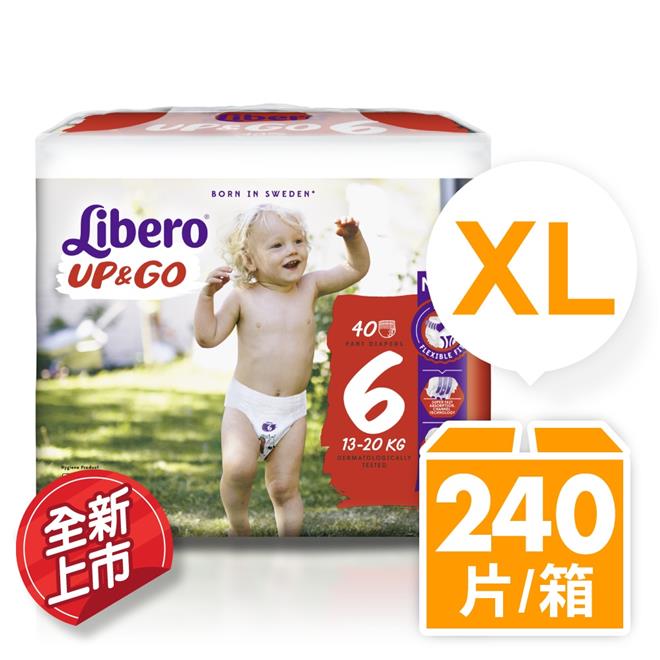 麗貝樂 敢動褲6號-XL 超薄型 (40片x6包/箱)