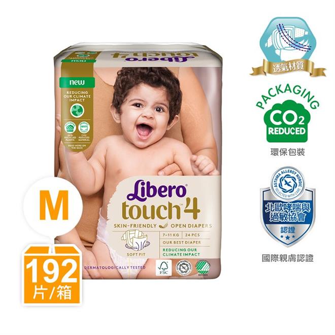 麗貝樂嬰兒紙尿褲touch 4號((M-24片x8包)