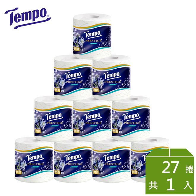 Tempo 4層加厚捲筒衛生紙(27捲/箱)-藍風鈴