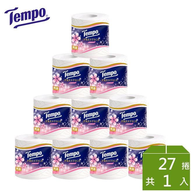 Tempo 4層加厚捲筒衛生紙(27捲/箱)-櫻花